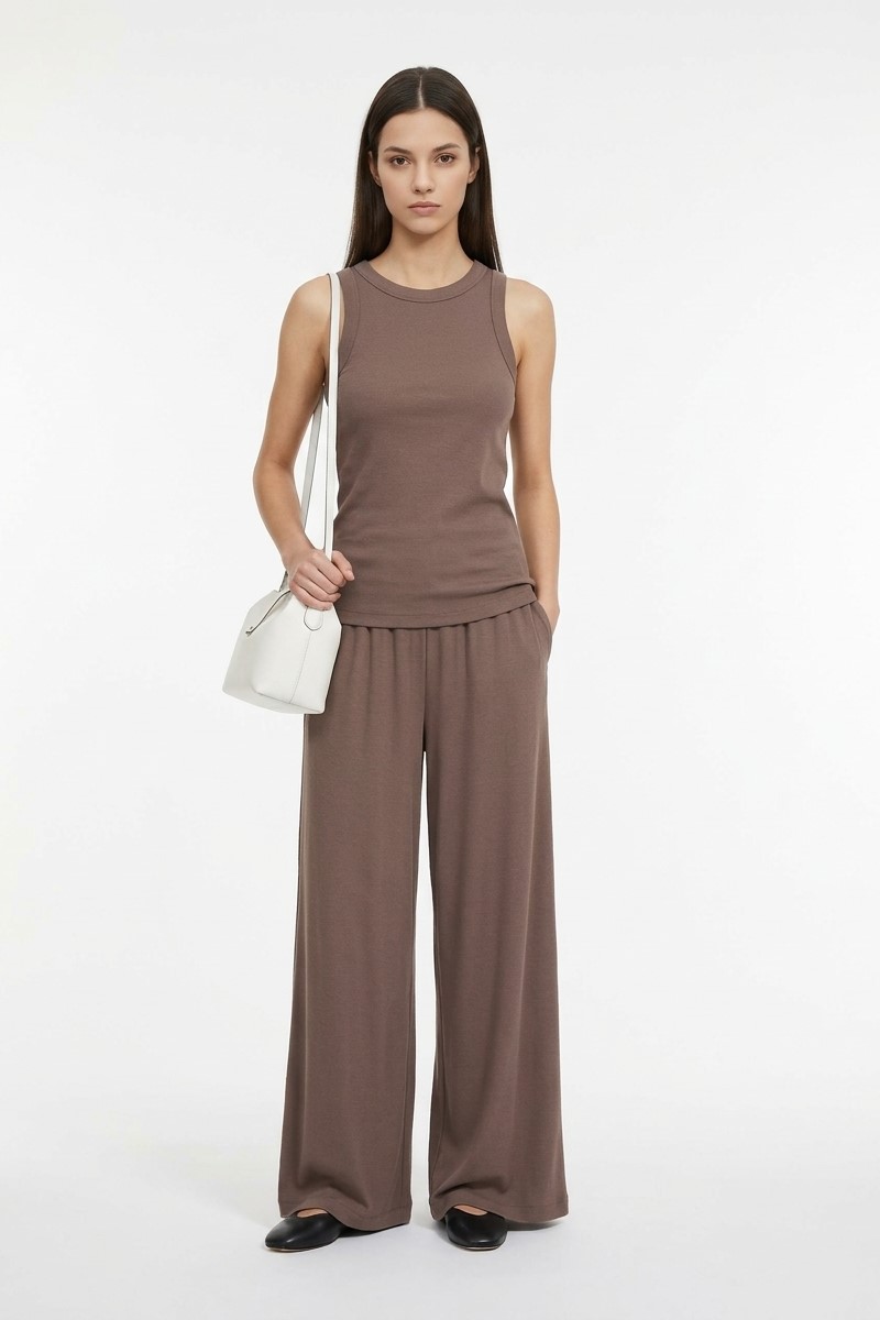 Майка трикотажная коричневая "26 MAXMARA SETA