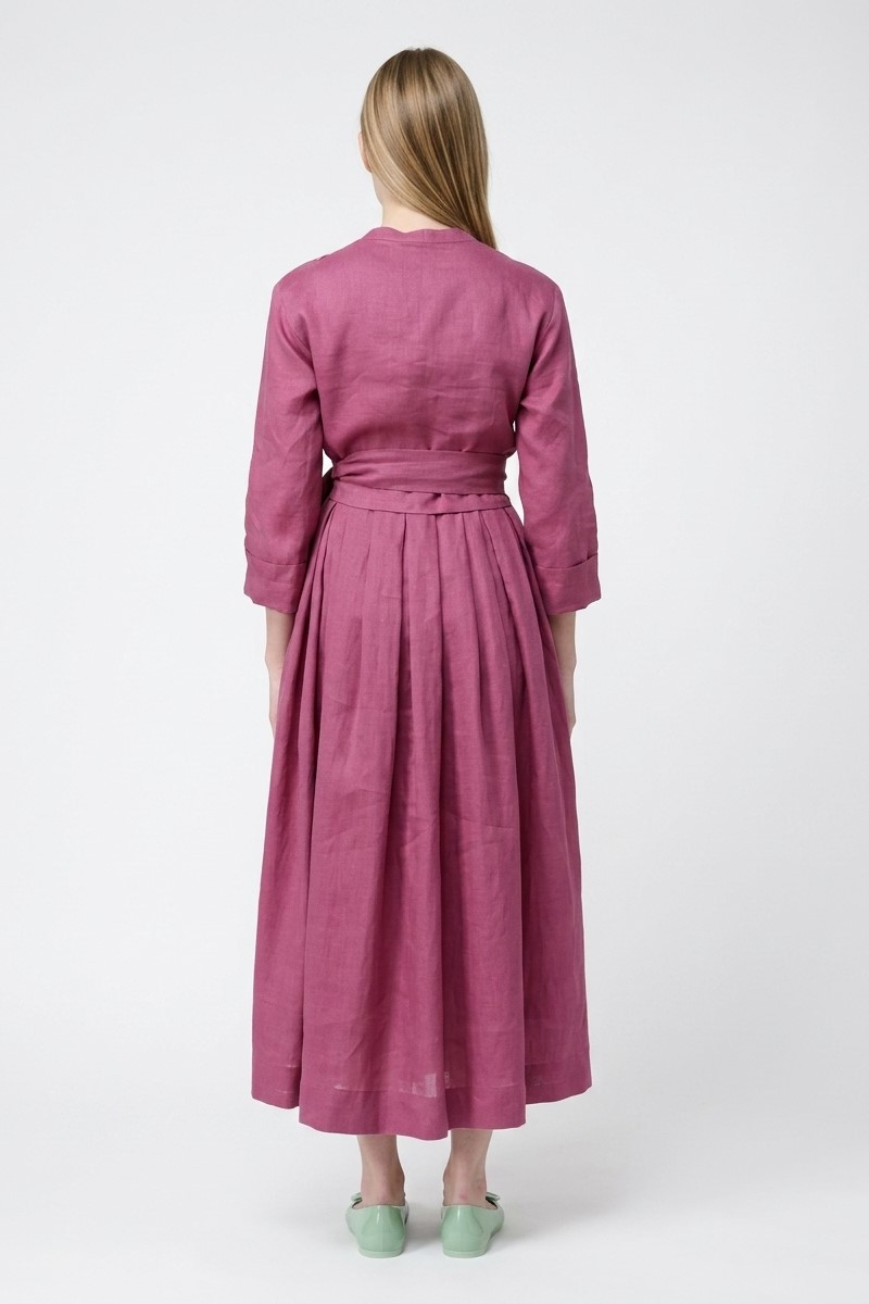 Платье фуксия с рукавом "26 MAXMARA  CAMILLA