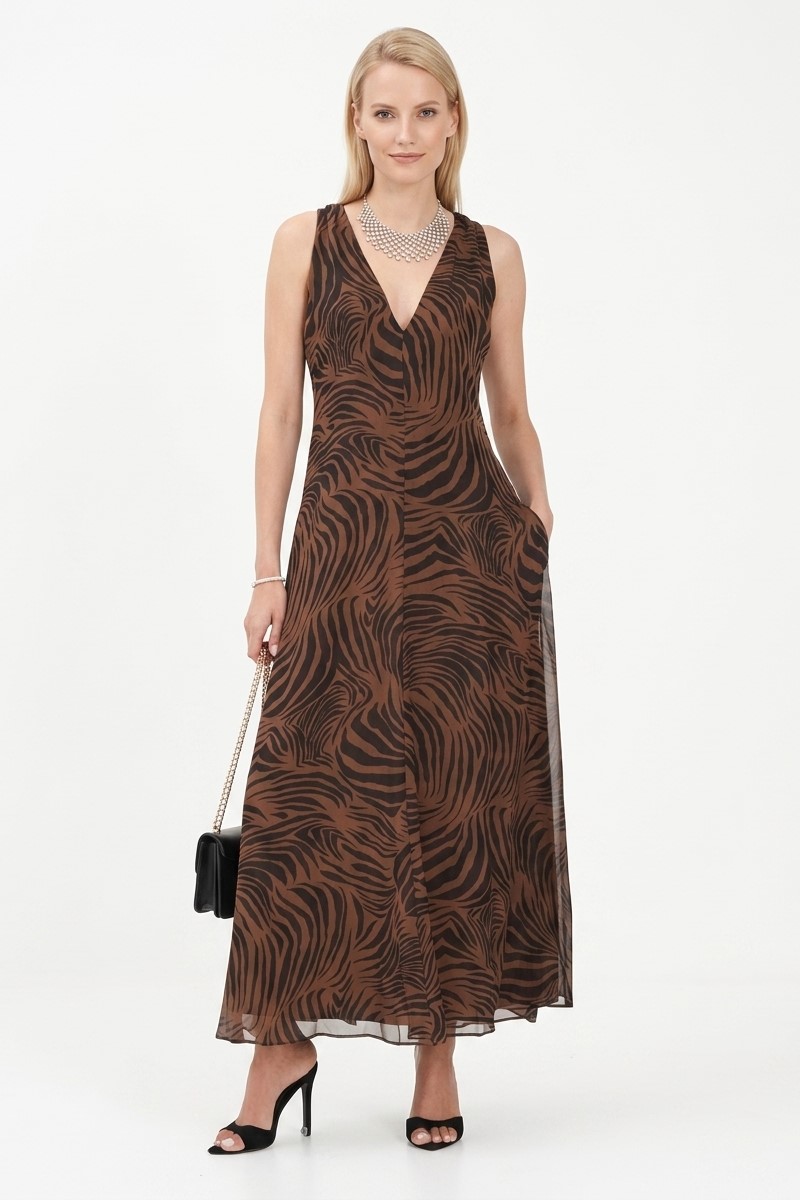 Платье шелковое с принтом "26 MAXMARA  SALICE