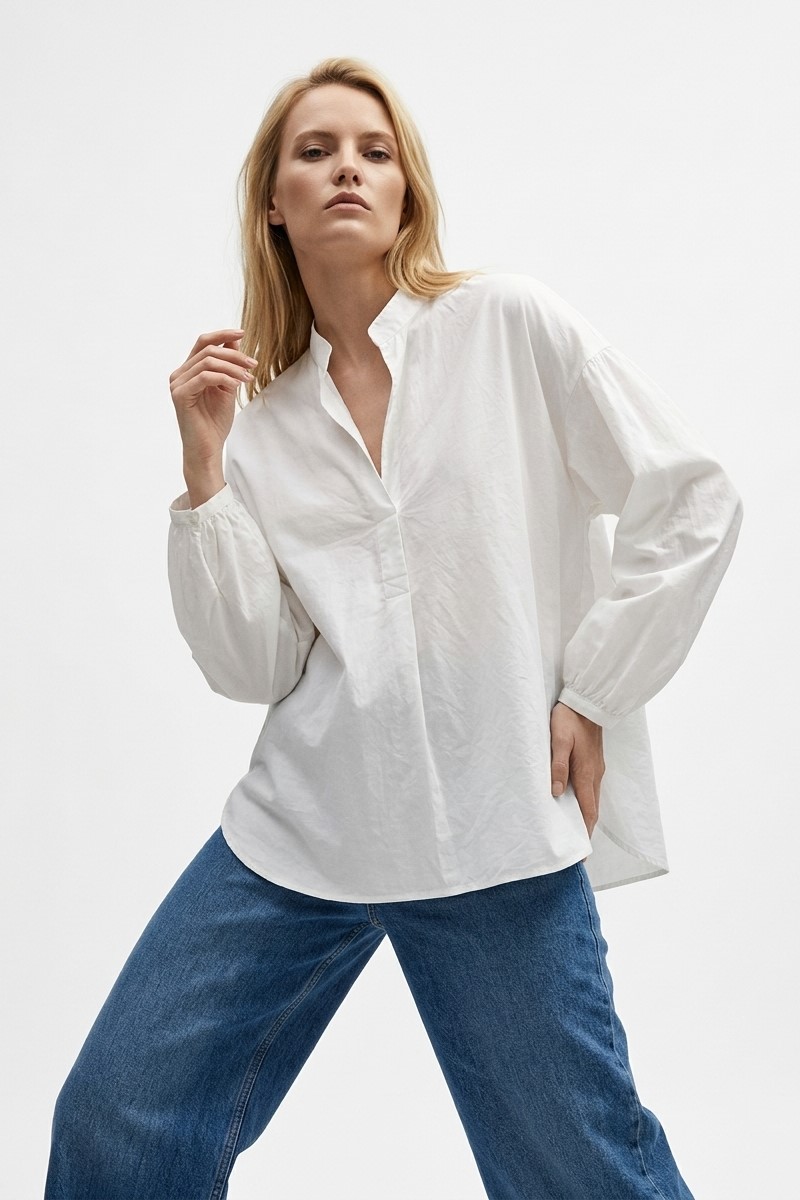 Блуза белая хлопковая "26 MAXMARA  GINNASTA