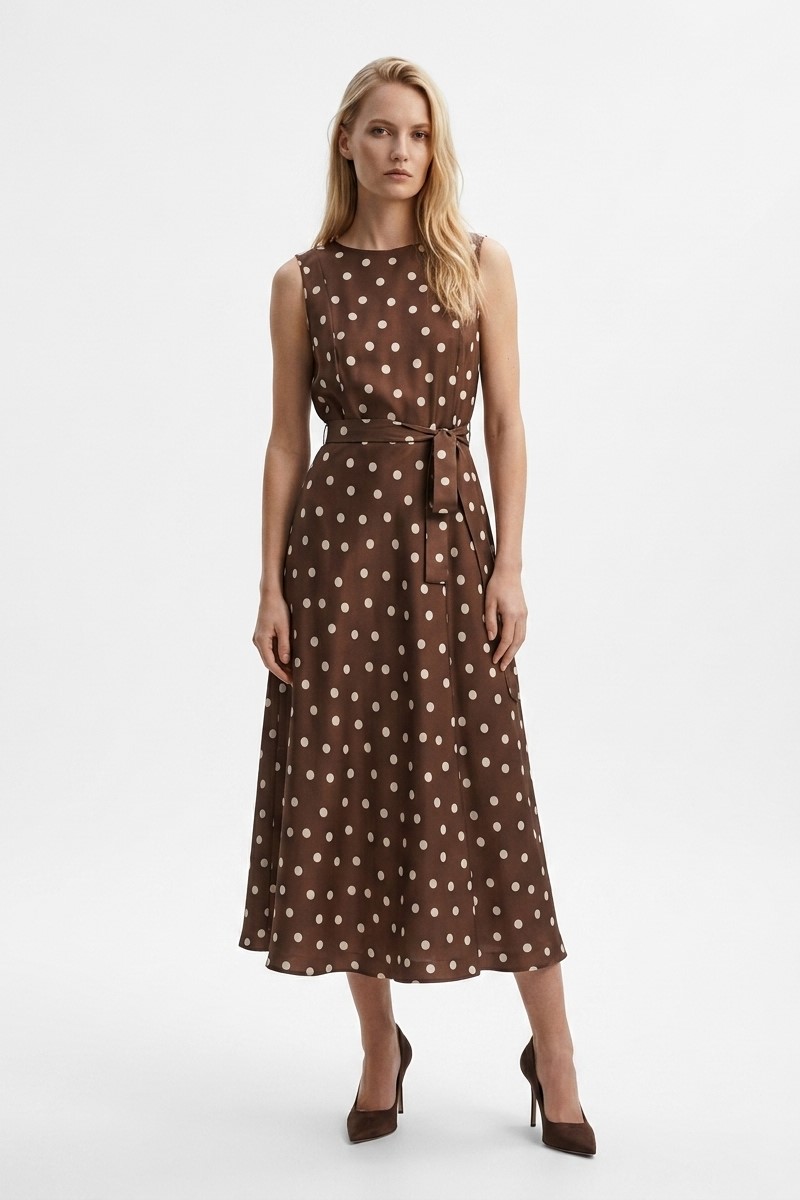 Платье шелковое в горох "26  MAXMARA  MARTINA/002