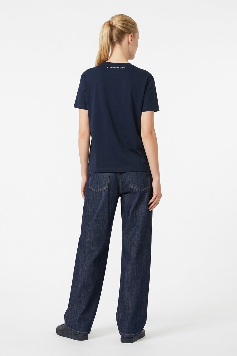 Футболка синяя с лого "26  MAXMARA  EDILE/006