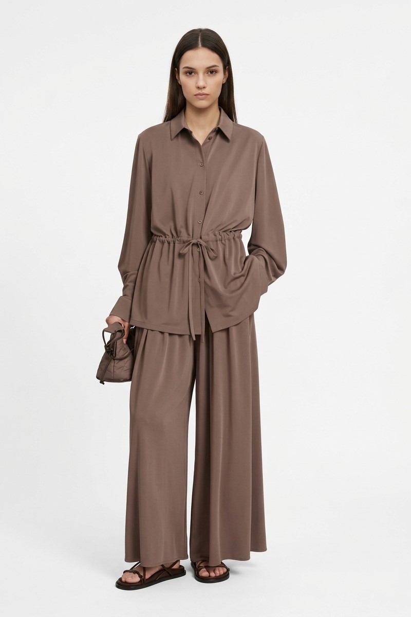 Брюки трикотажные коричневые "26 MAXMARA  CICALA