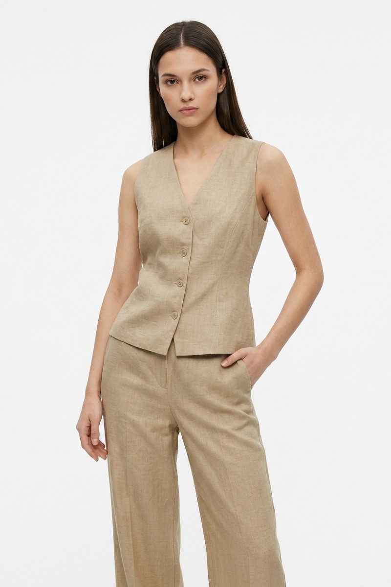Жилет льняной "26 MAXMARA  CARNET