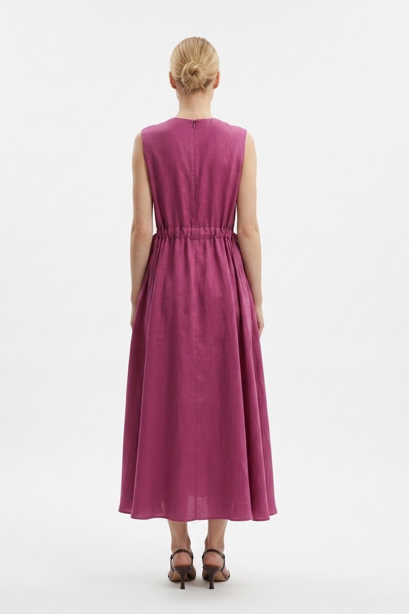 Платье фуксия без рукава "26 MAXMARA  AQUILE