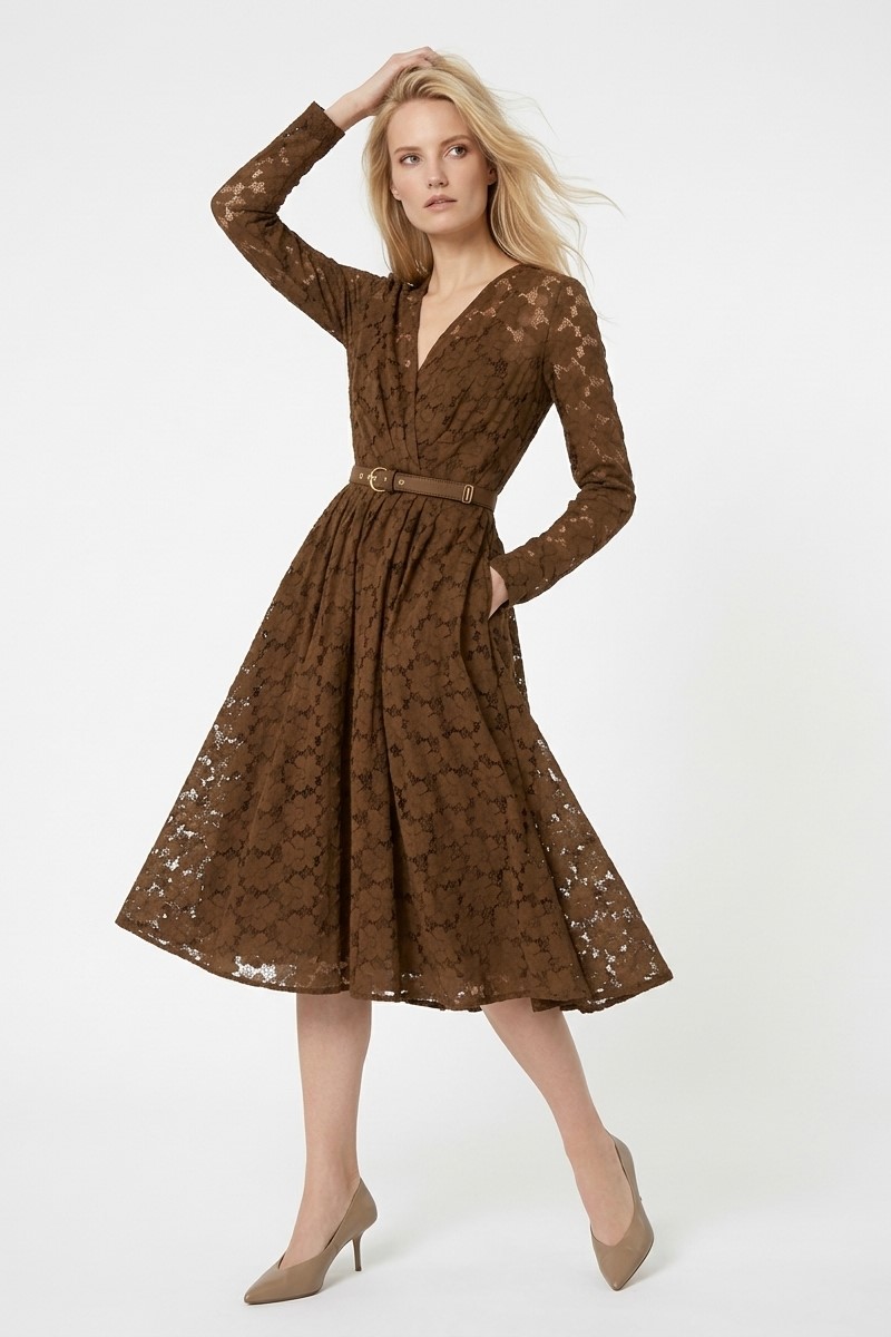 Платье кружевное миди "26 MAXMARA  AGRUME/002