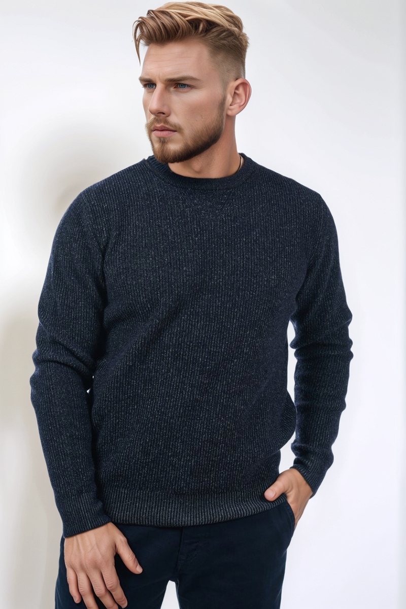 Джемпер шерстяной синий меланж 23/24 PANICALE U330481G