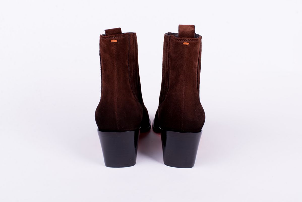 Замшевые ботильоны GIO45 темно-коричневые 25/26 SANTONI WTOG71799BJ2NAEAS26