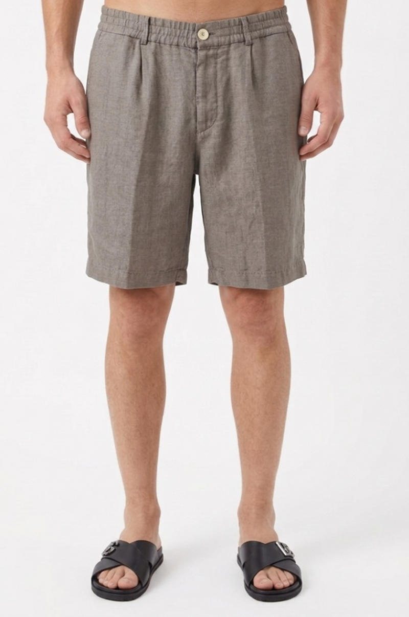 Шорты льняные мокко SS26 BRUNELLO CUCINELLI M243DU0065