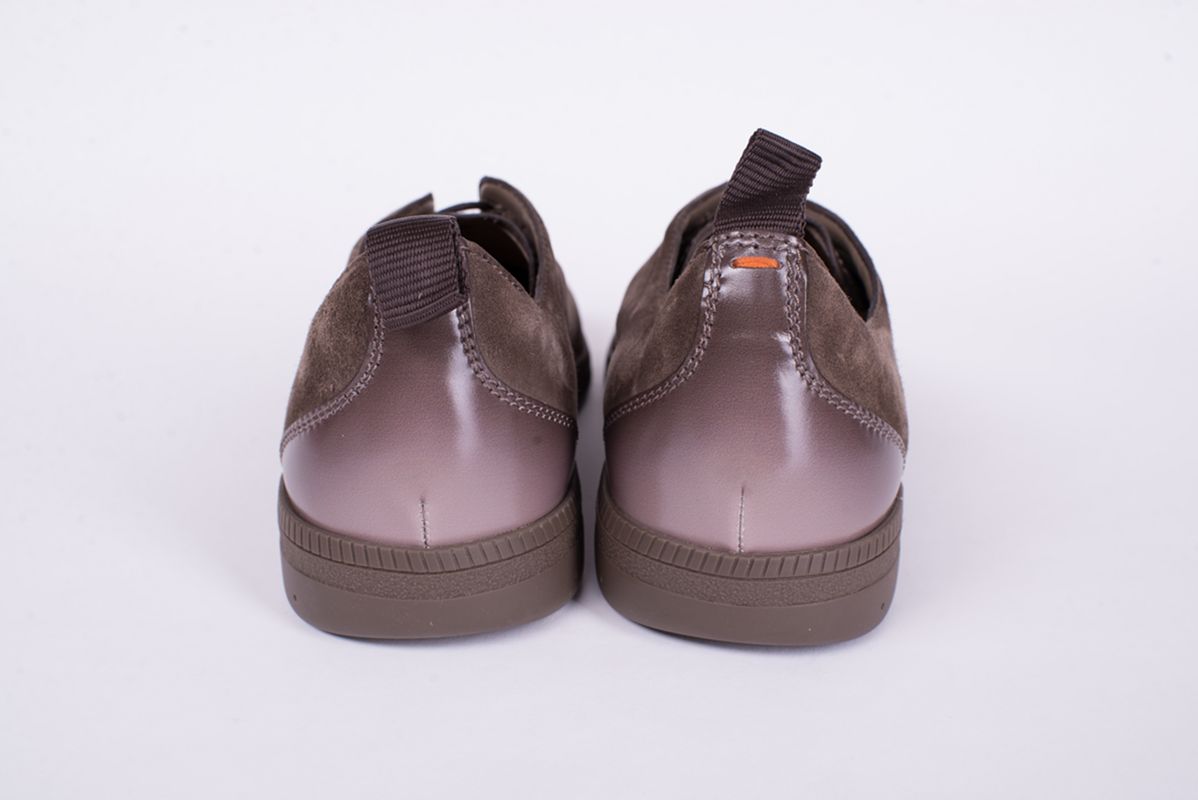 Замшевые коричневые слипоны 25/26 SANTONI MBPG22109CPATEDSE81