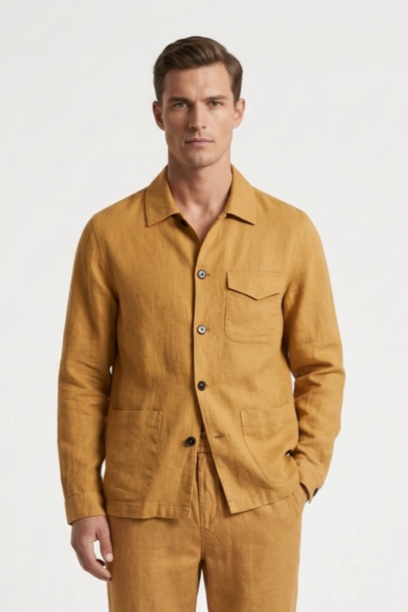 Пиджак льняной кэмел SS26 FRADI LN5429/46