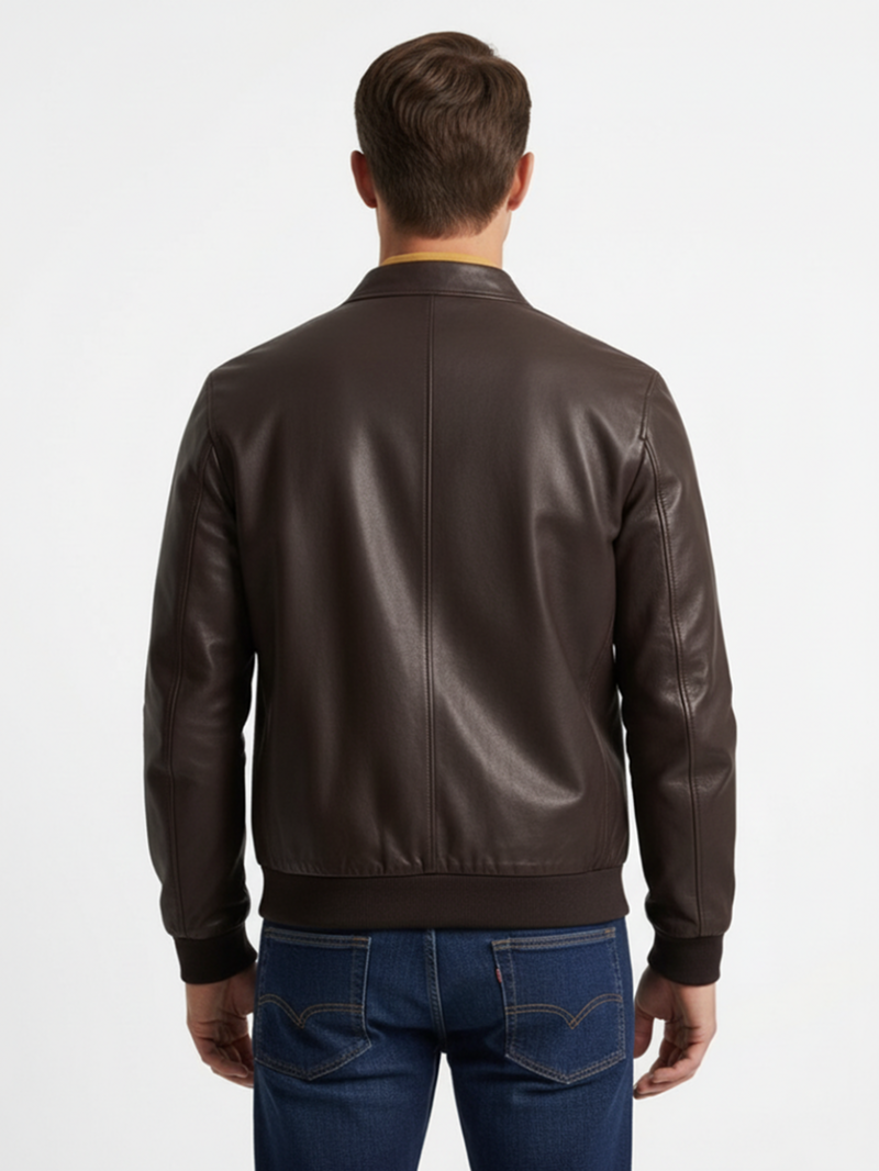 Куртка кожаная коричневая SS26 FRADI PN2241