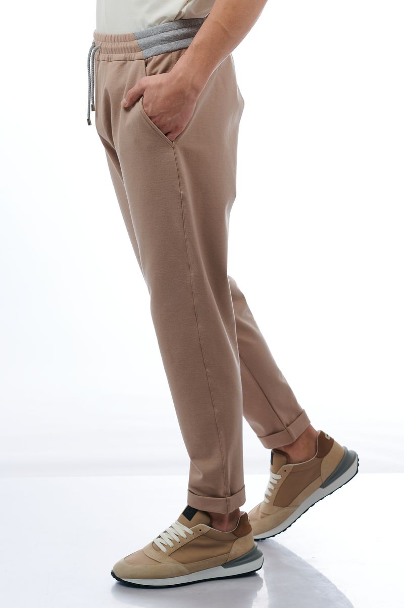 Брюки хлопковые бежевые на кулиске 23/24 PANICALE U331148PA