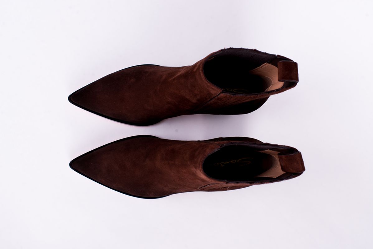 Замшевые ботильоны GIO45 темно-коричневые 25/26 SANTONI WTOG71799BJ2NAEAS26