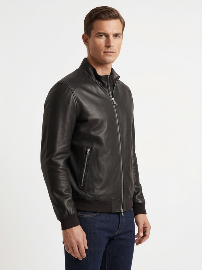 Куртка кожаная черная SS26 FRADI PN2241