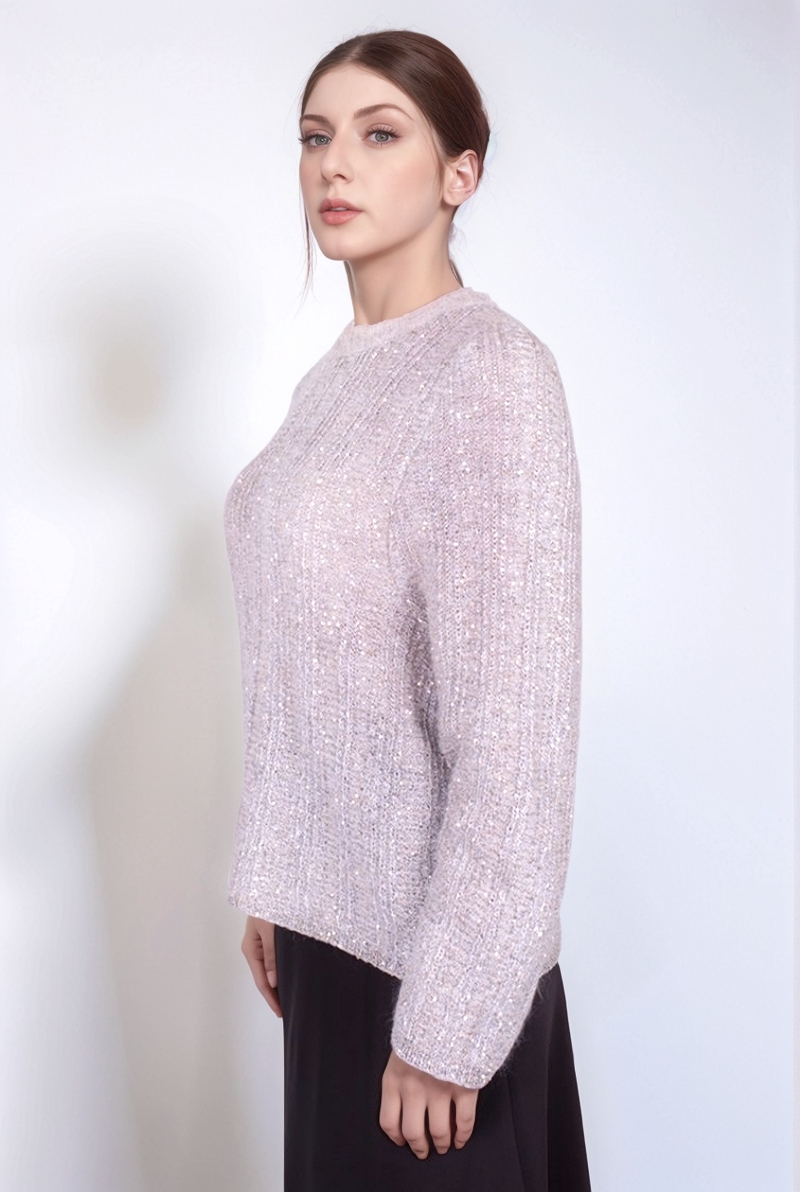 Джемпер бежевый с пайетками 25/26 PANICALE D370481G/0225