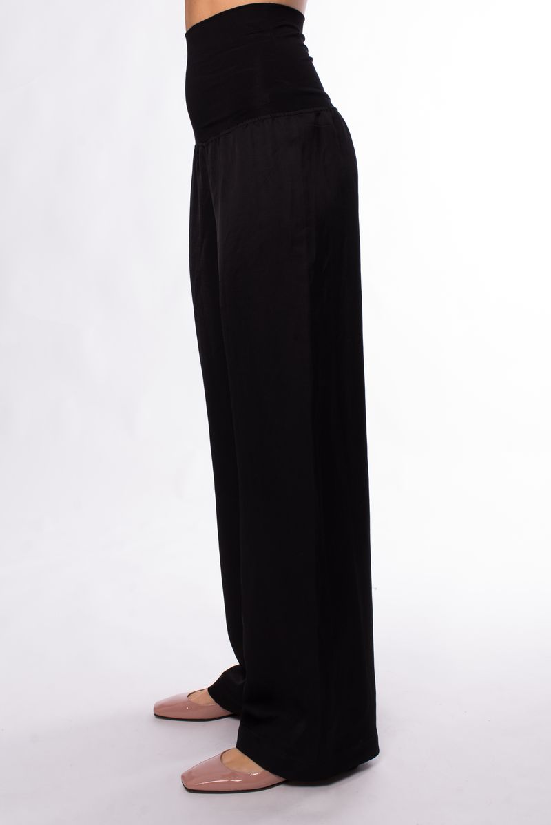 Брюки черные широкий пояс SS25 MAURIZIO W01181779/21