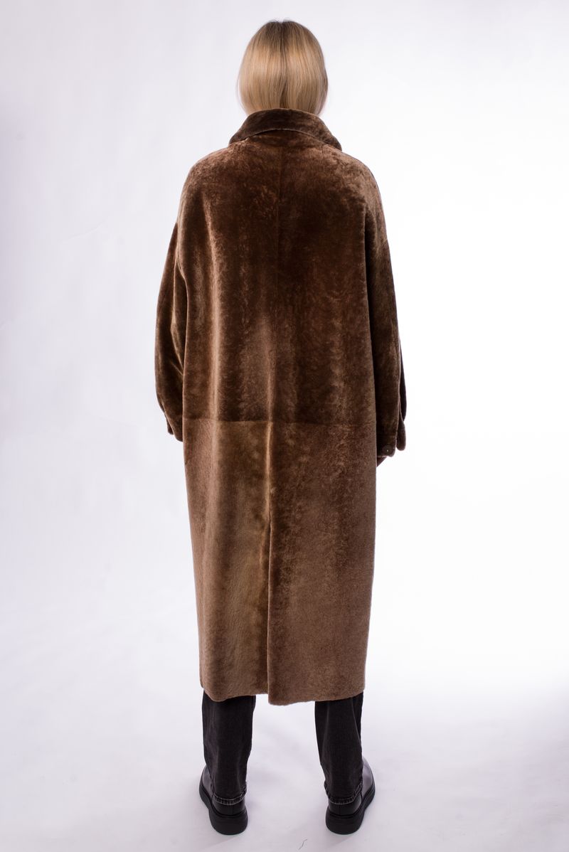 Дубленка макси бронза 22/23 RinDi R22/312