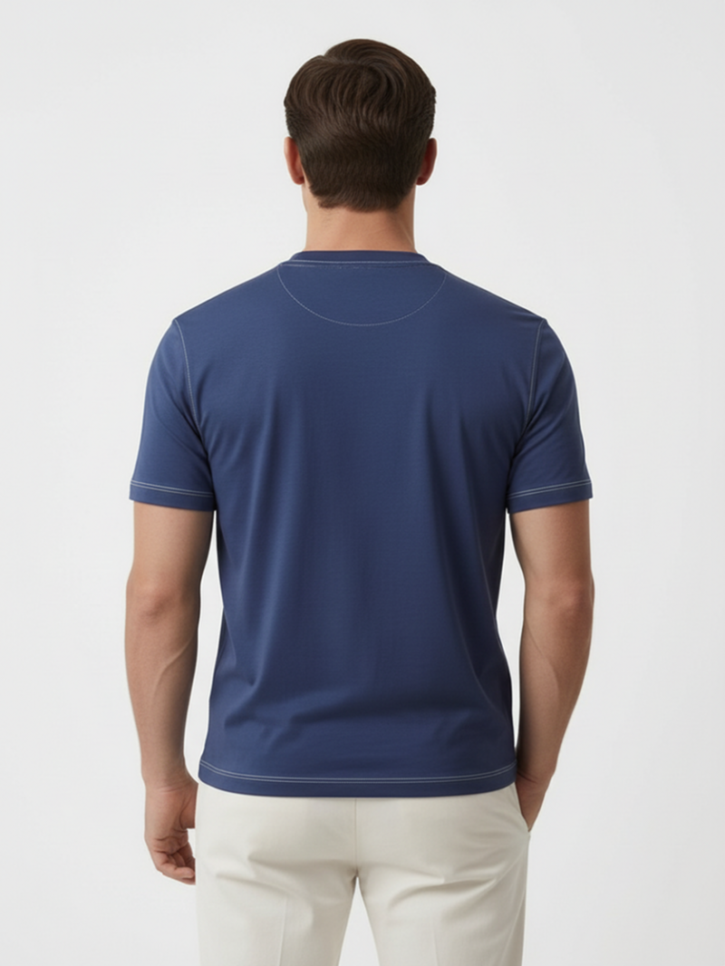 Футболка синяя SS26 BRUNELLO CUCINELLI MW8571884T