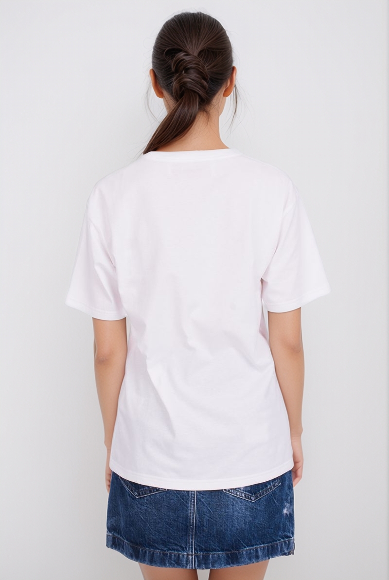 Футболка хлопковая белая с лого SS25 VALENTINO 6B3MG24H95W/A03