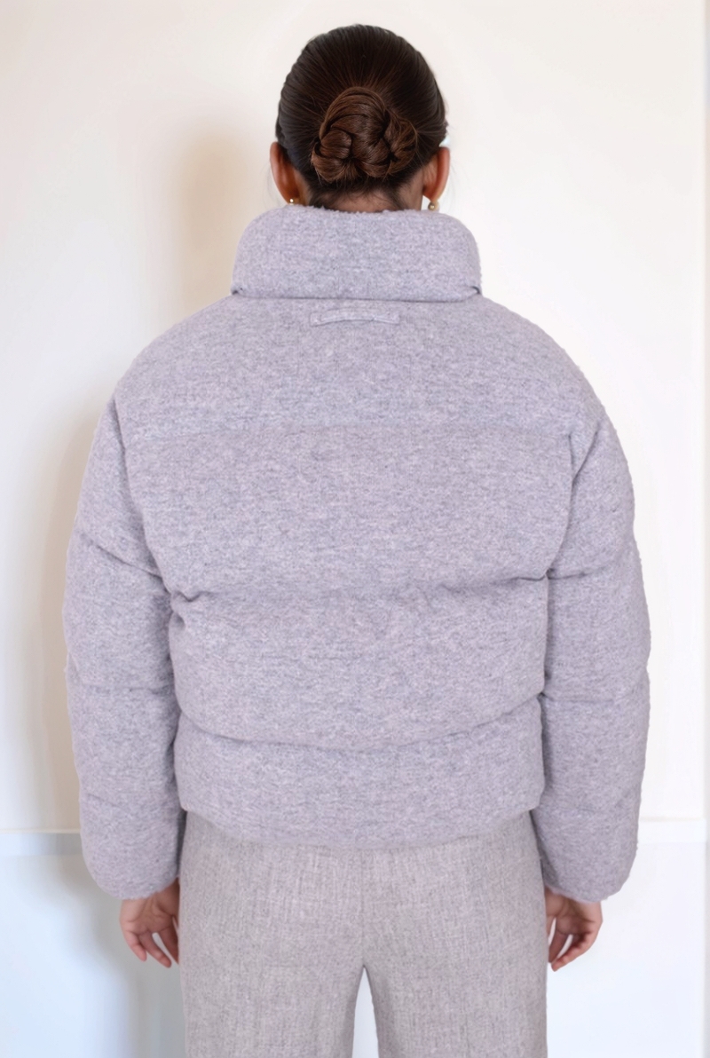 Кашемировый пуховик серый 25/26 ADDICTED MK116-1/GREY