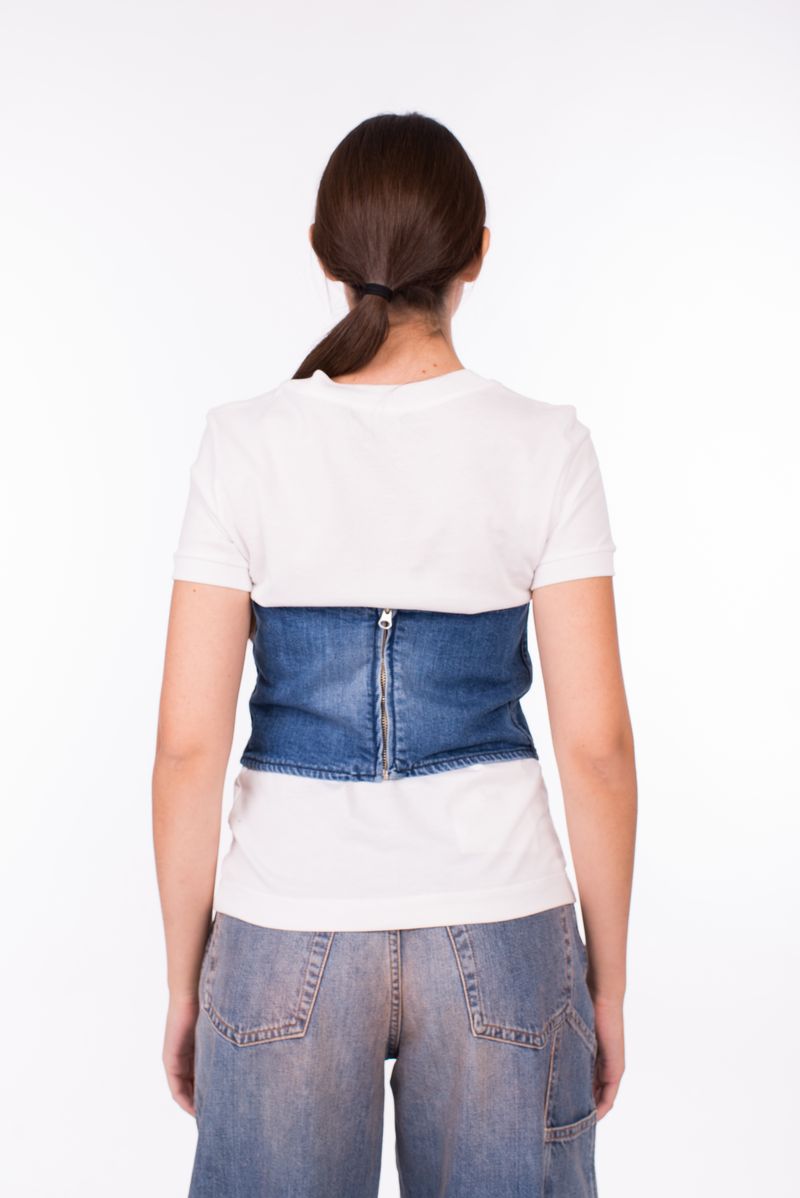 Корсет деним синий SS24 3x1 CORSET
