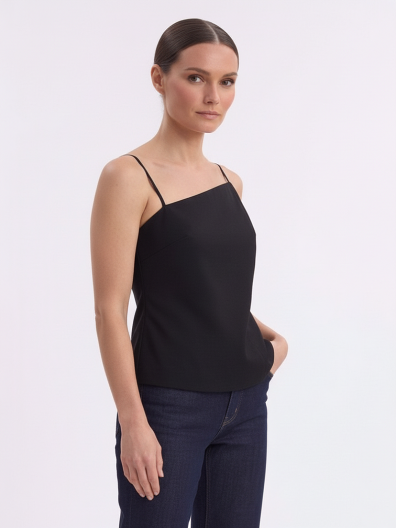 Блуза-топ черная SS26 La Piscine LS261WT011