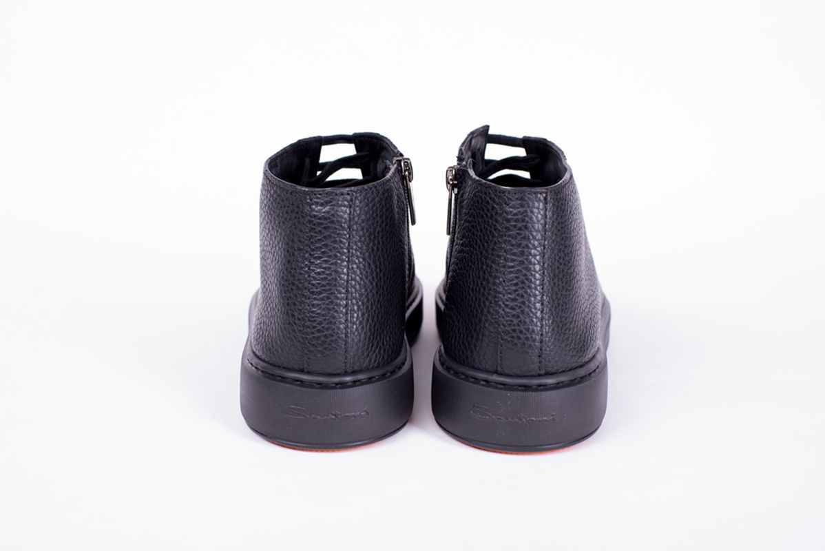 Кеды высокие из крупнозернистой кожи 25/26 SANTONI MBCG22141NEAKIACN01