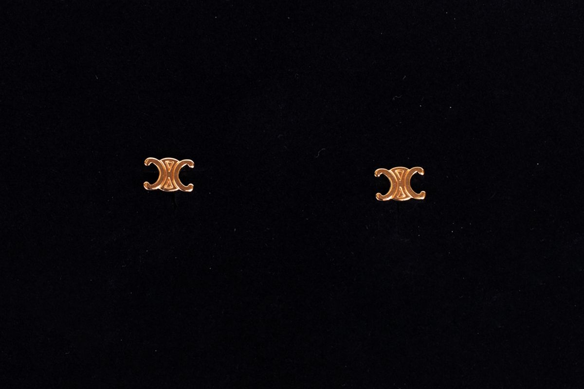 Серьги-пусеты из латуни SS26 Céline 461CYGBRA.35OR