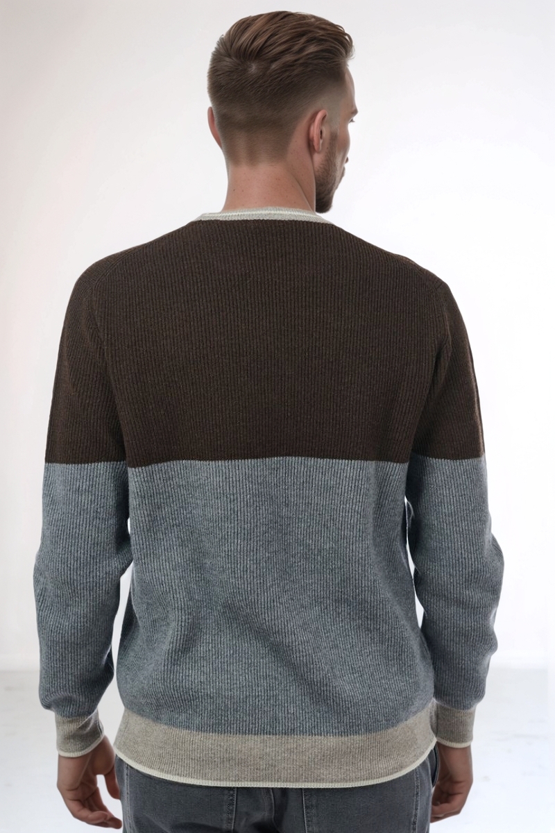 Джемпер шерстяной серо-коричневый 23/24 PANICALE U330431G