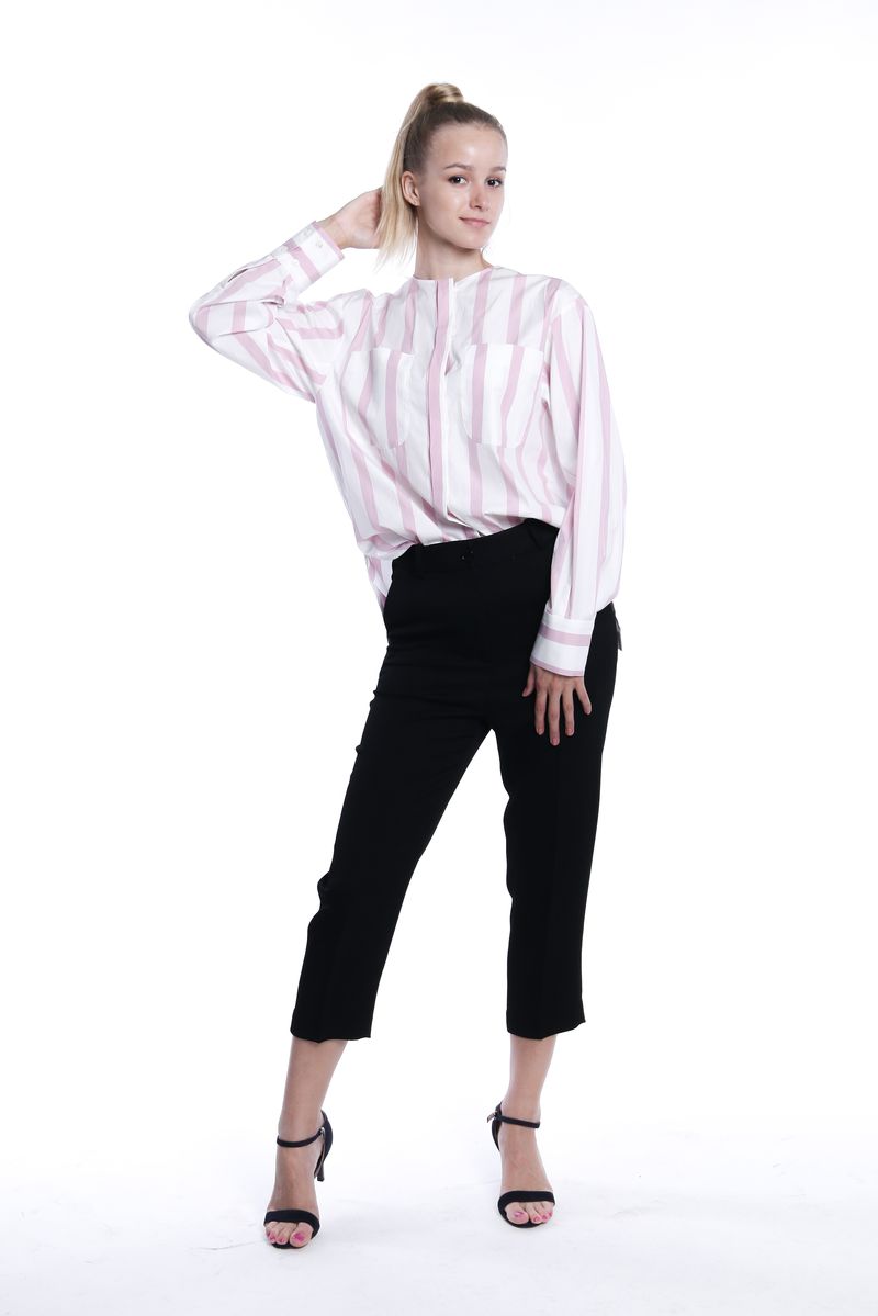 Брюки укороченные черные Acne Studios Imber Flu Suit Black