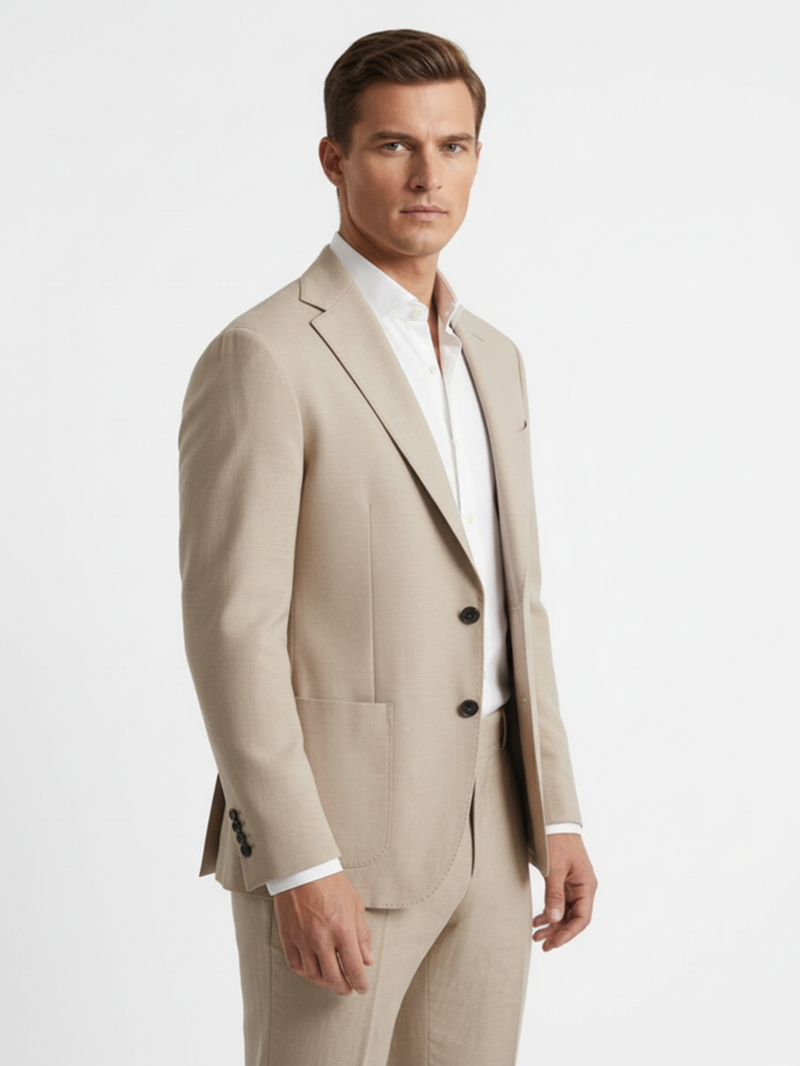 Пиджак хлопковый бежевый SS26 FRADI CN6905