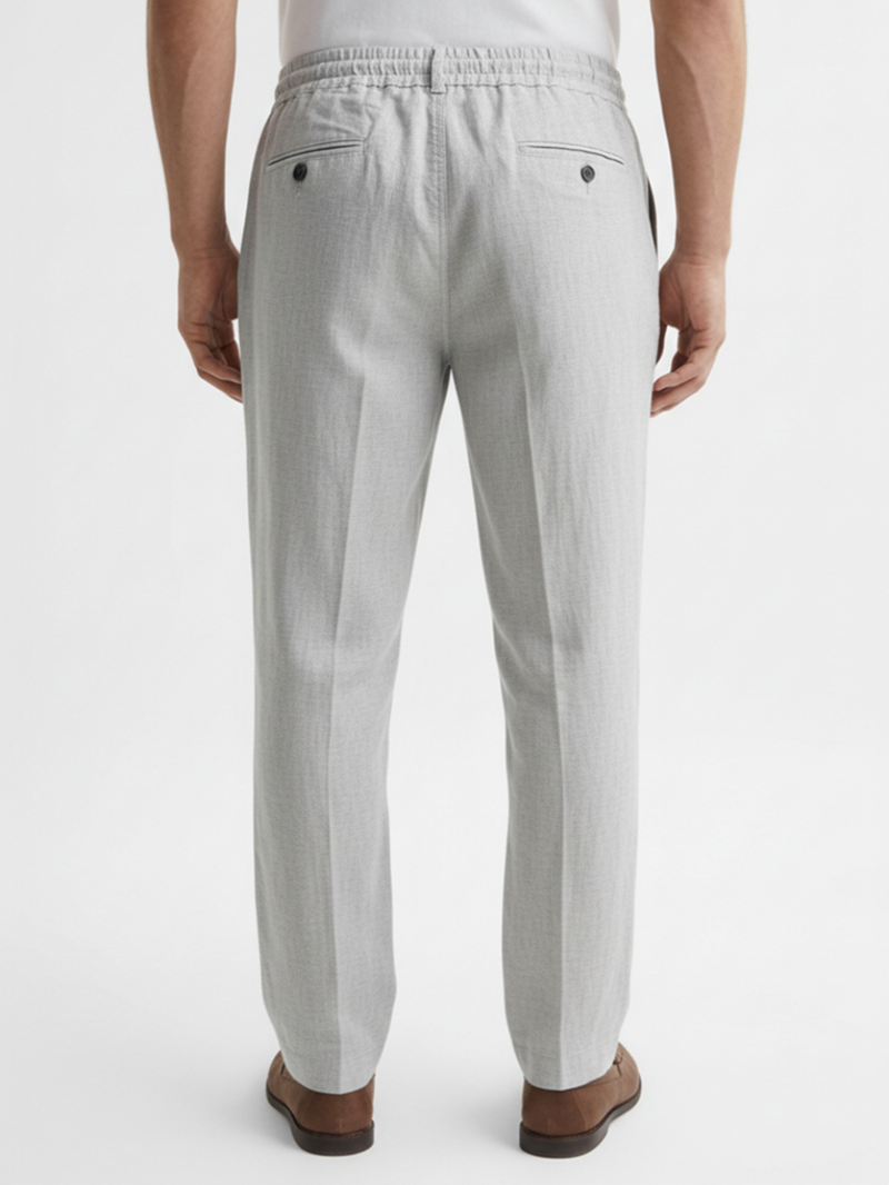 Брюки льняные серо-бежевые SS26 FRADI LN5418/42