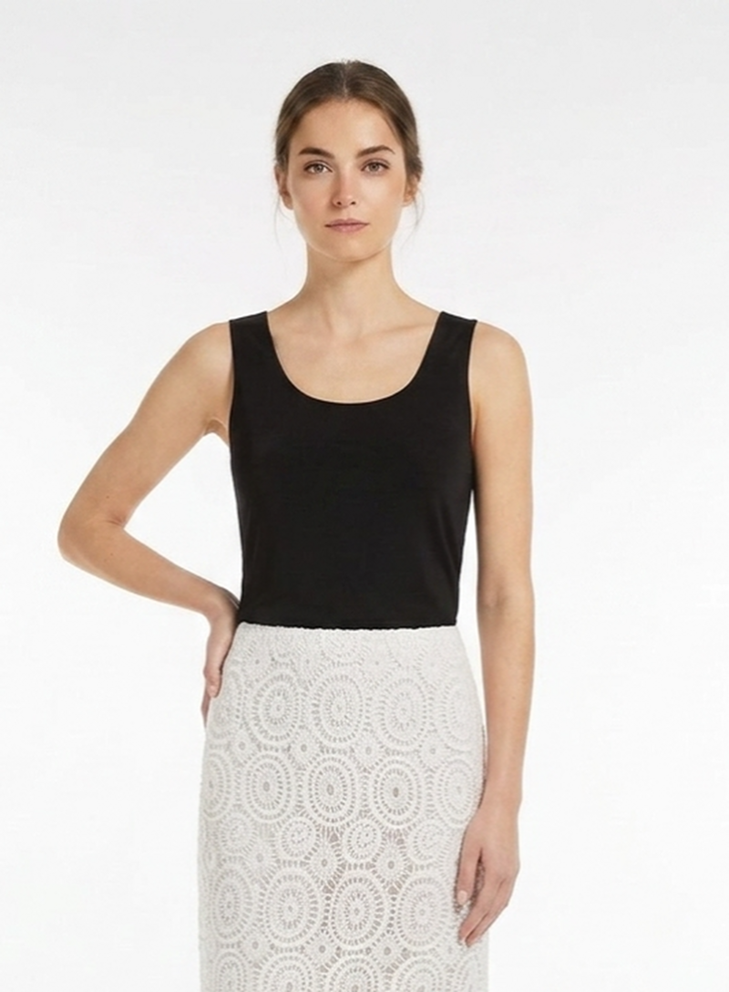 Топ вискоза черный SS26 LE TRICOT PERUGIA 66006 6094 999