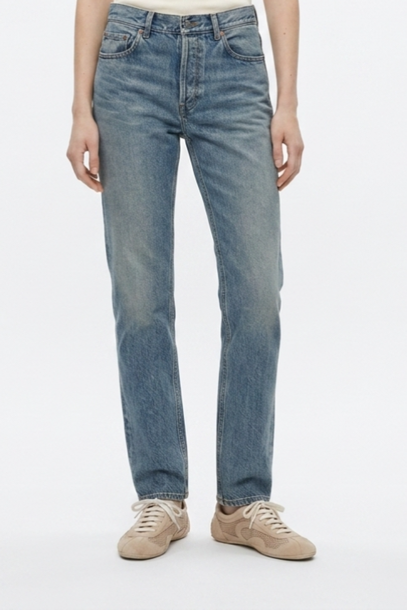 Джинсы голубые с потертостями SS26 SAINT LAURENT 827965Y35AQ