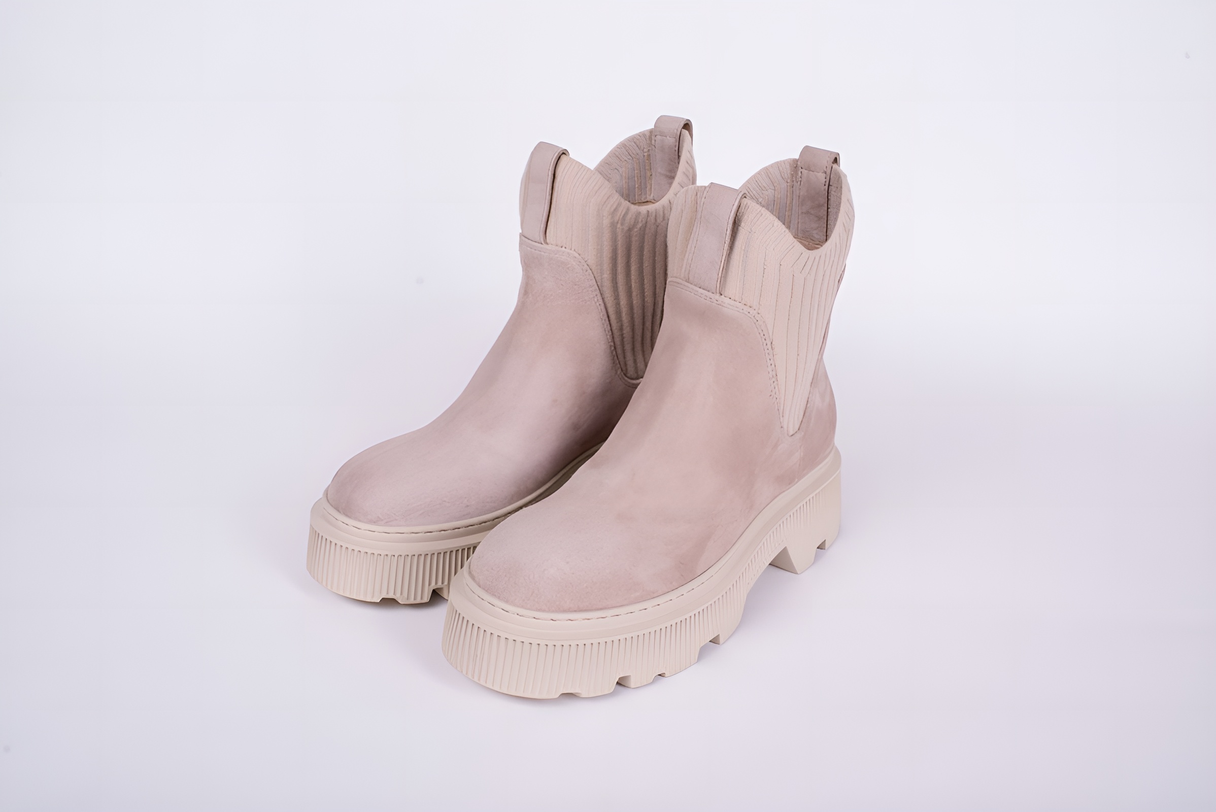 Ботинки из бежевой замши 25/26 SANTONI WTCG71705LAMTWOHE54