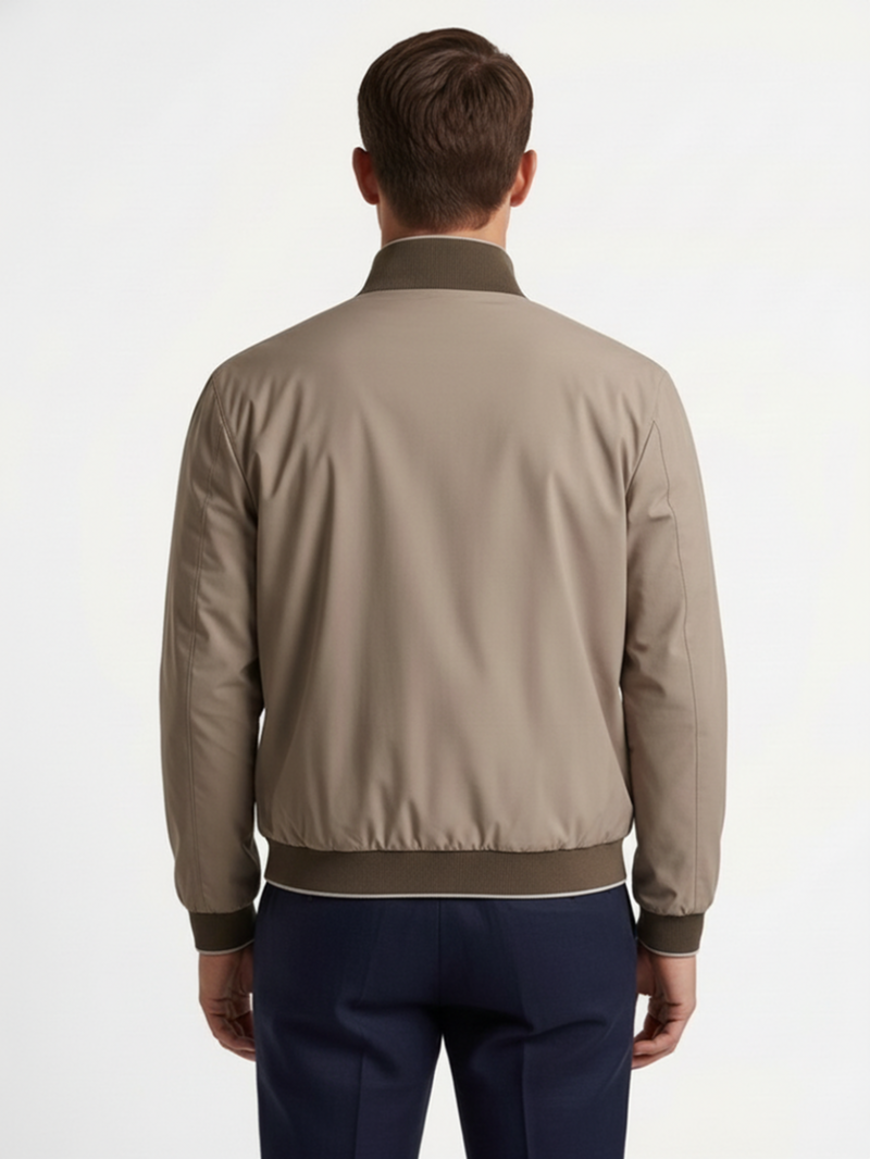 Куртка-бомбер серо-бежевая SS26 FRADI TN5470