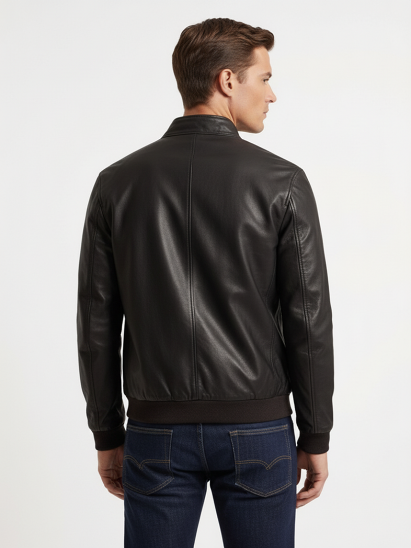 Куртка кожаная черная SS26 FRADI PN2241