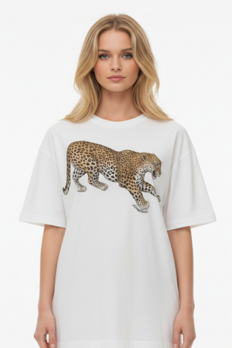 Хлопковая футболка белая с принтом SS26 ZIMMERMANN 7132TC26R