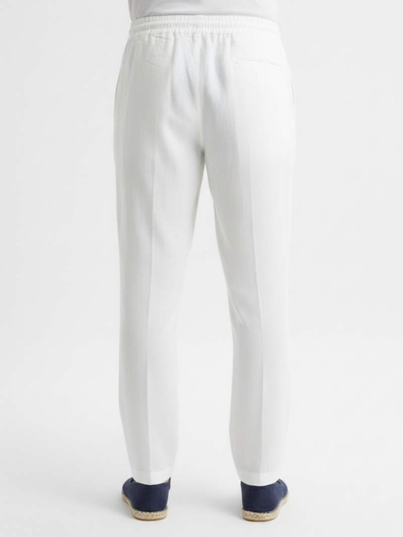 Брюки льняные молочные SS26 FRADI LN5429/40