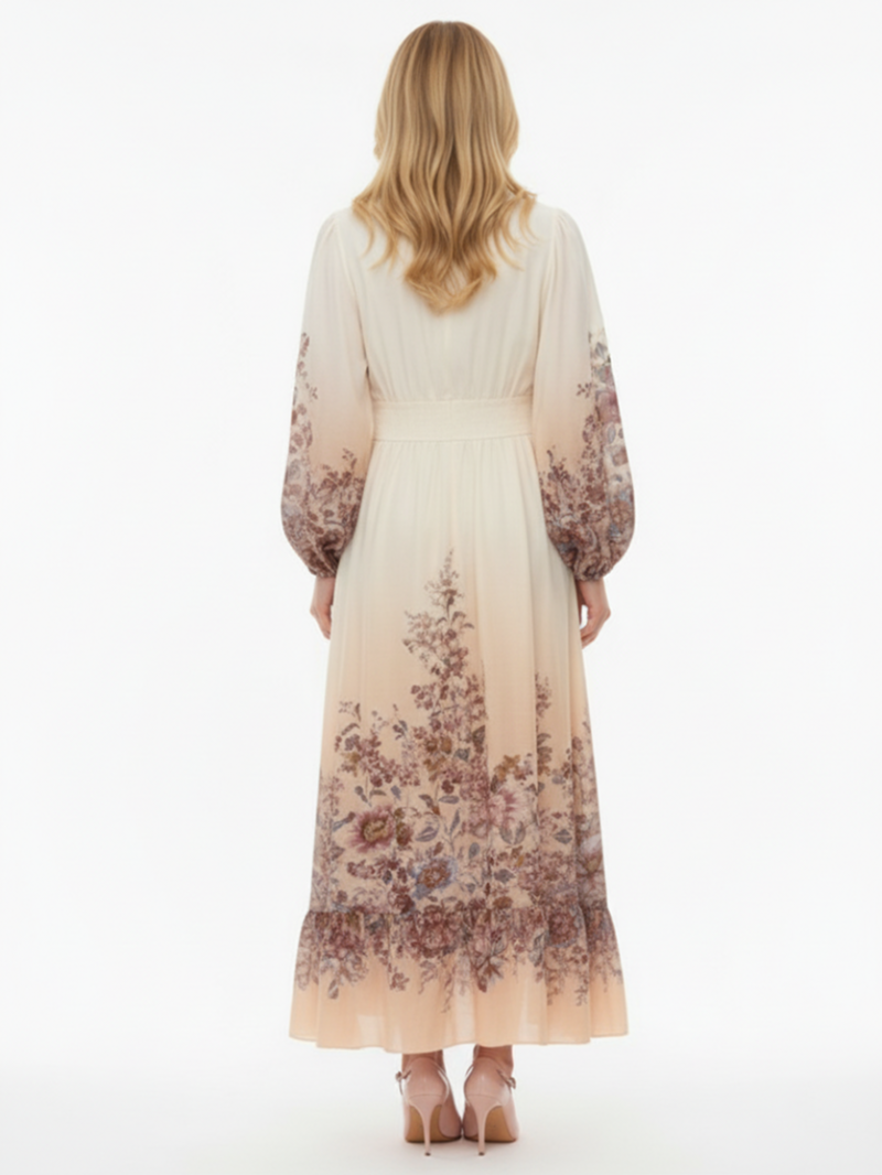 Платье макси хлопковое с цветочным принтом SS26 ZIMMERMANN 6875DRS261