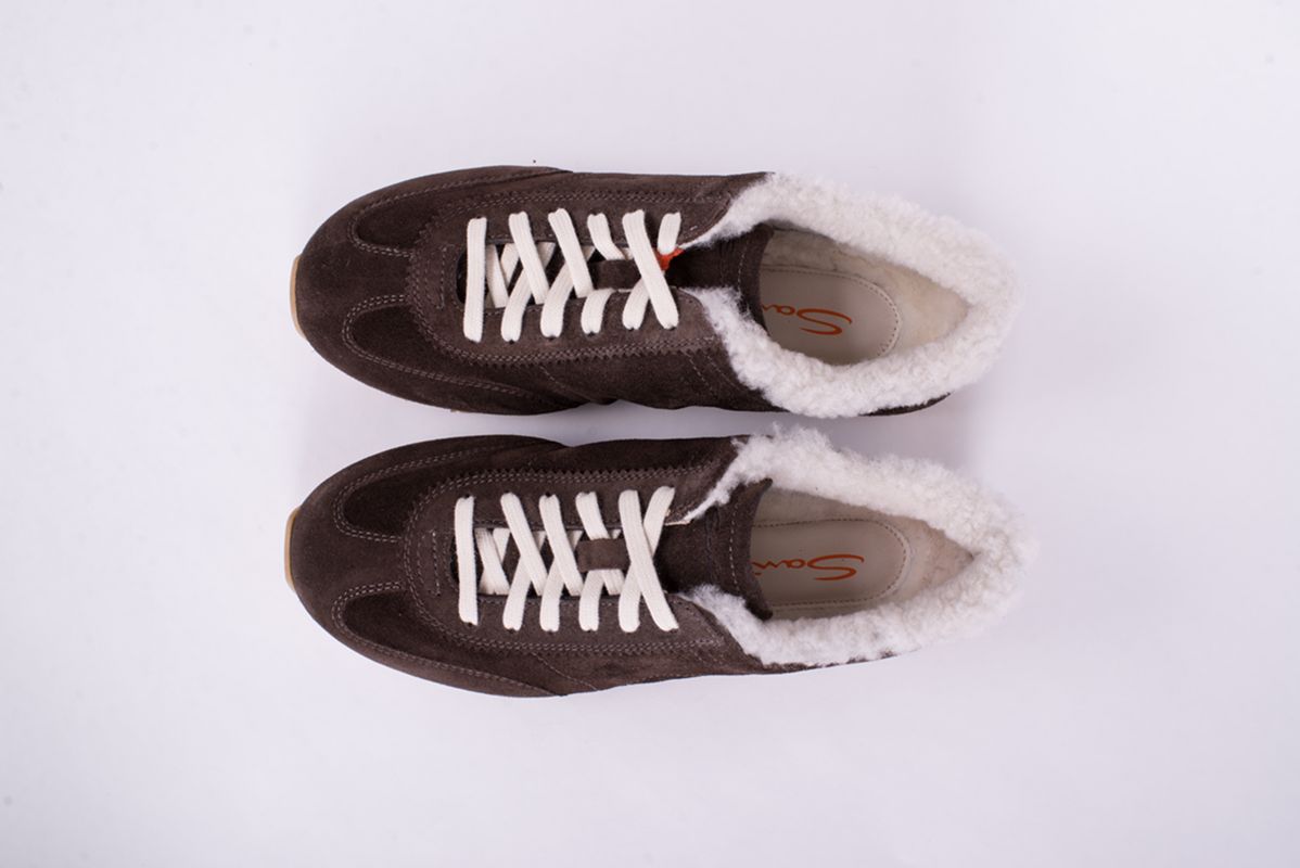 Кроссовки замшевые с овечьей шерстью 25/26 SANTONI WBGG61297BIFPDYXT50