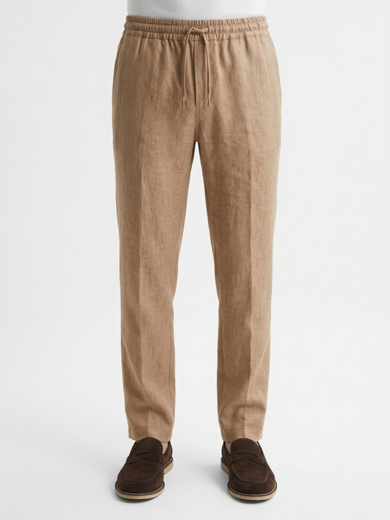 Брюки льняные кэмел SS26 FRADI LN5429/46