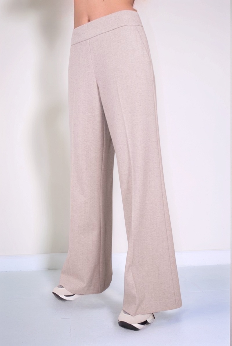 Брюки бежевые принт "елочка" 25/26 LE TRICOT PERUGIA 66098