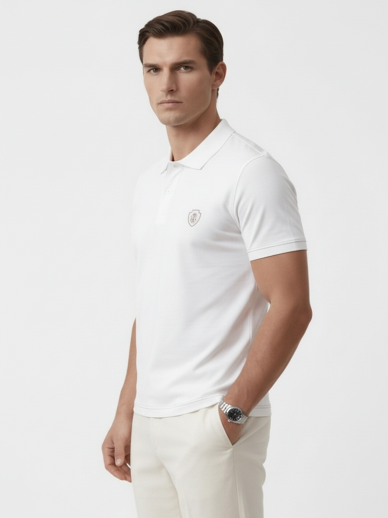 Поло белое SS26 BRUNELLO CUCINELLI MW8573941T