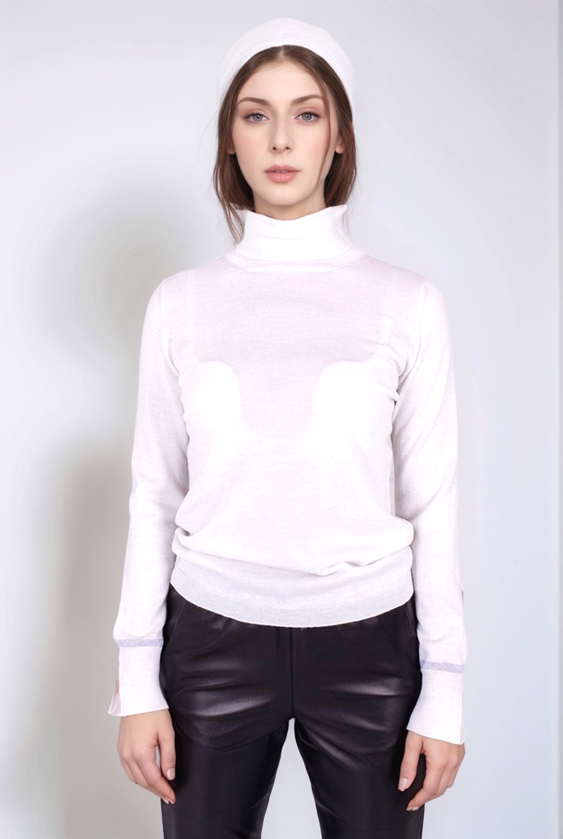 Водолазка белая с люрексом 25/26 PANICALE D370186CL