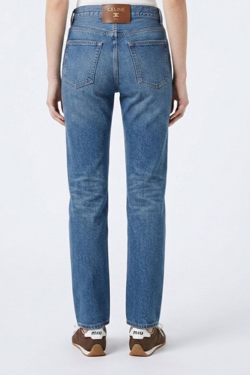 Джинсы прямые светло-синие SS26 Céline RP0B9 GFV6
