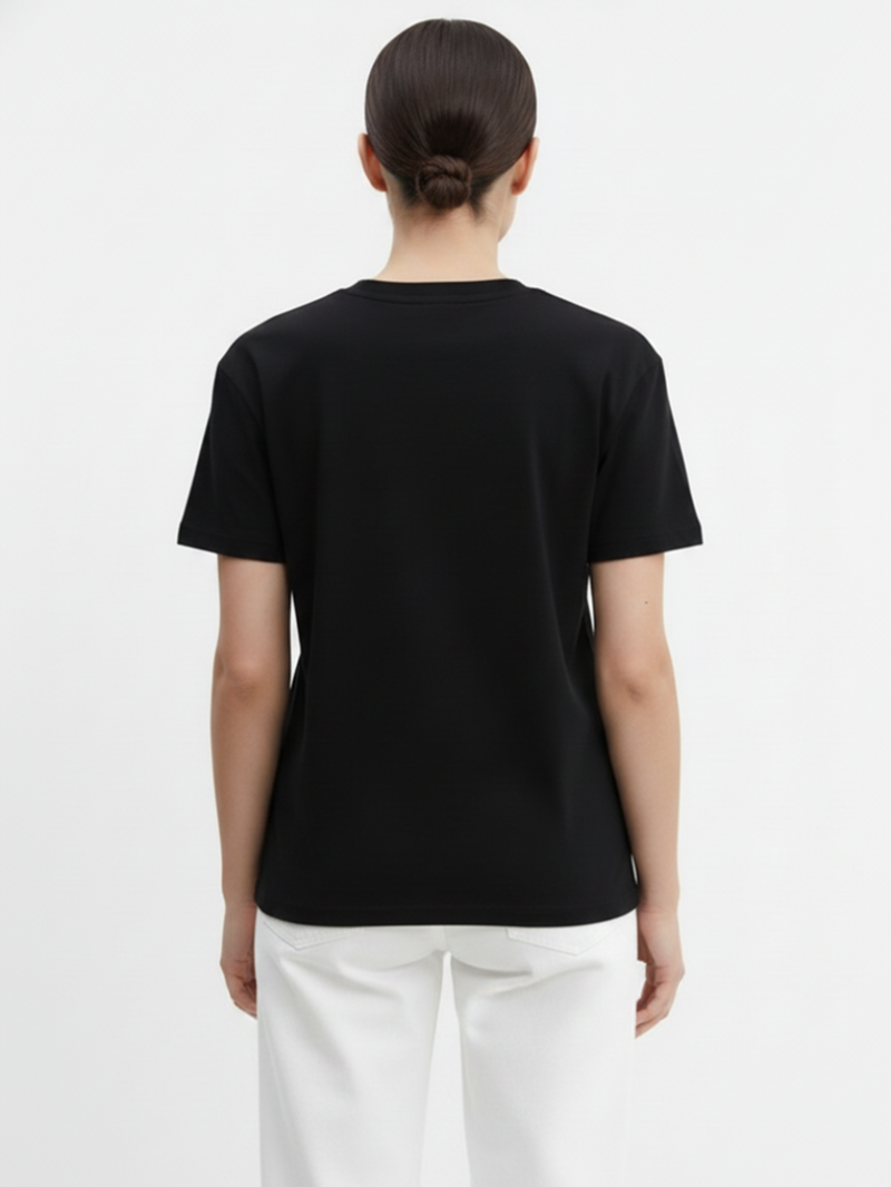 Хлопковая футболка черная SS26 Balmain GF1EG110 BD41
