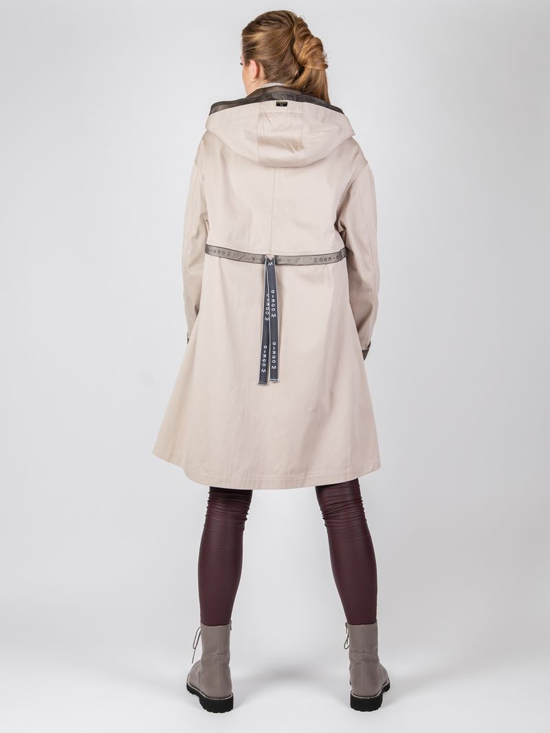 Тренч хлопковый бежевый с капюшоном "20 DIEGO M 20ЕМ-H001