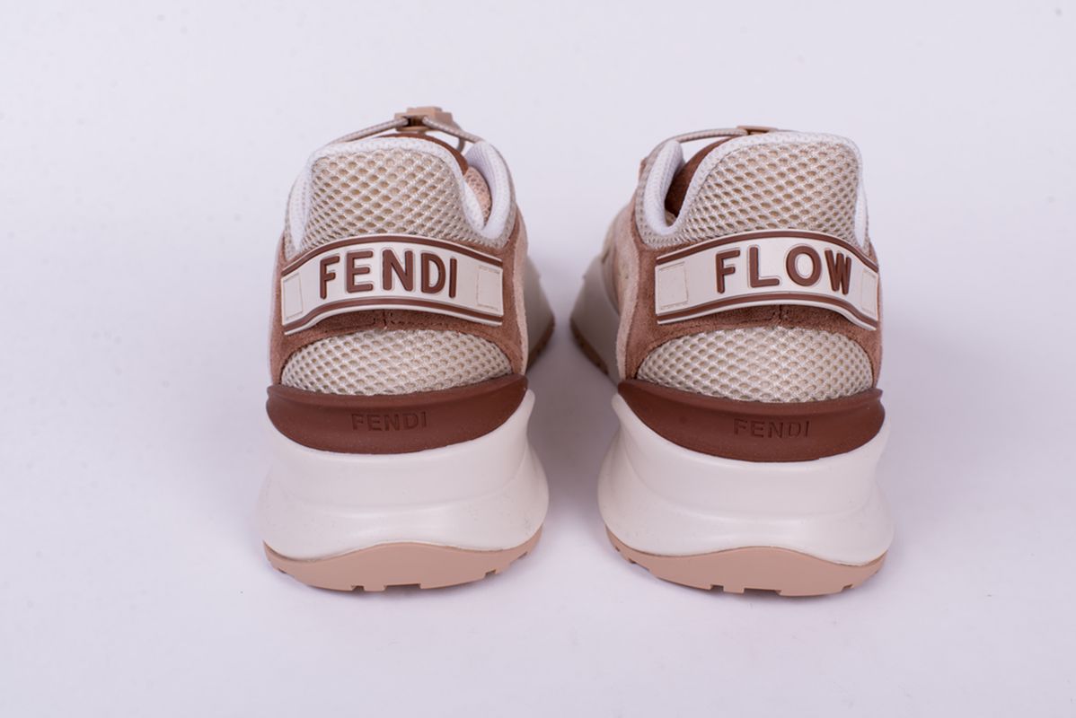 Кроссовки Flow комбинированные бежевые SS26 FENDI 8E8620 AYF9 F1TYW